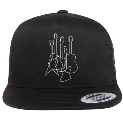 Retro Guitars Flat Bill Trucker Hat