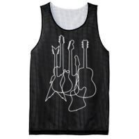 Retro Guitars Mesh Reversible Basketball Jersey Tank