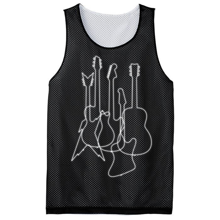 Retro Guitars Mesh Reversible Basketball Jersey Tank