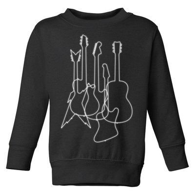 Retro Guitars Toddler Sweatshirt