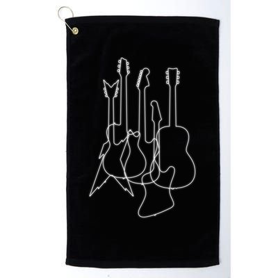 Retro Guitars Golf Towel