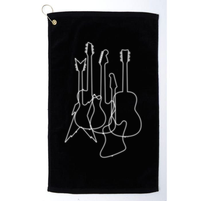 Retro Guitars Golf Towel