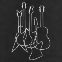 Retro Guitars Golf Towel