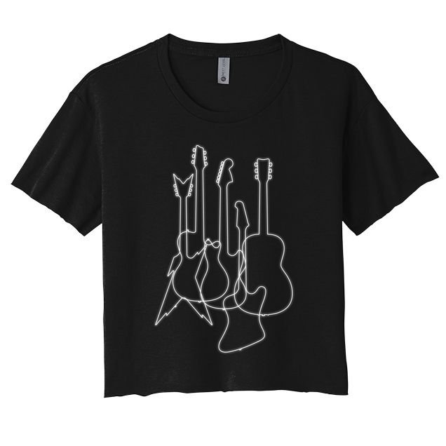 Retro Guitars Crop Top