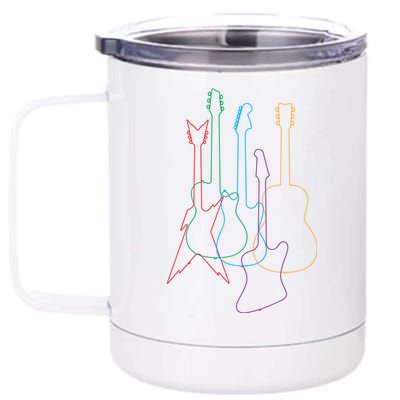 Retro Guitars 12 oz Stainless Steel Tumbler Cup