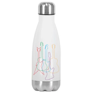 Retro Guitars Stainless Steel Insulated Water Bottle