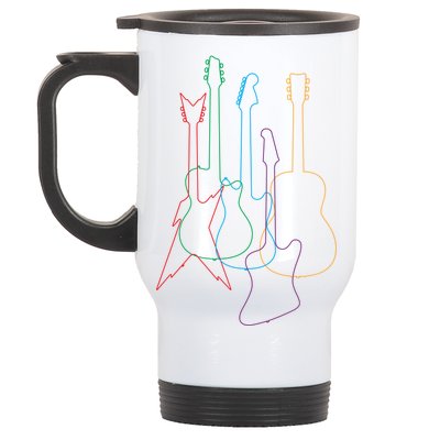 Retro Guitars Stainless Steel Travel Mug