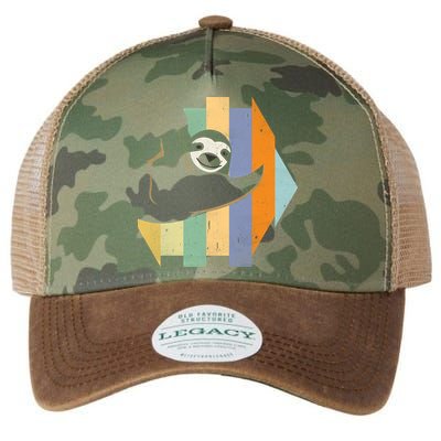 Retro Hanging Sloth Legacy Tie Dye Trucker Hat