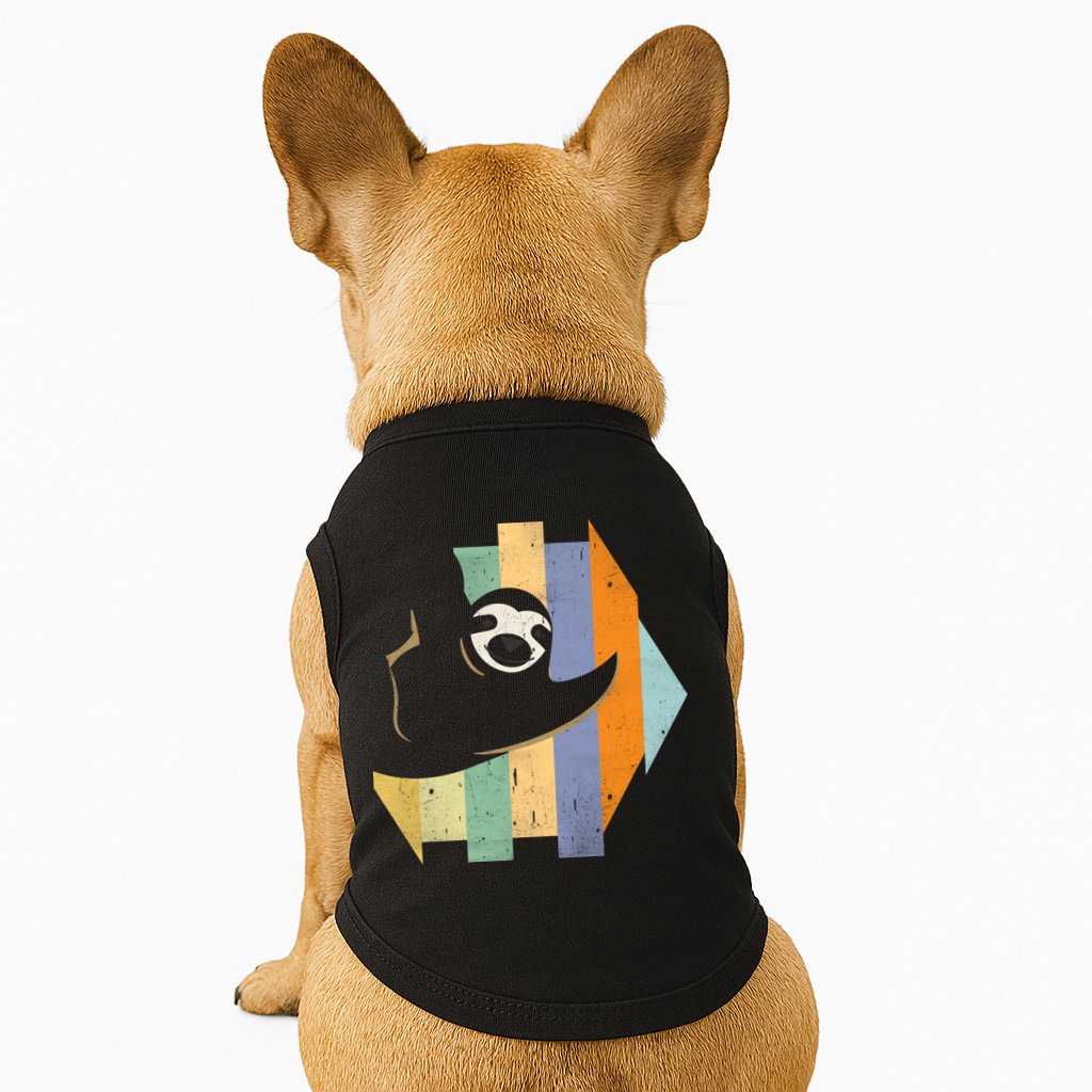 Retro Hanging Sloth Doggie Tank
