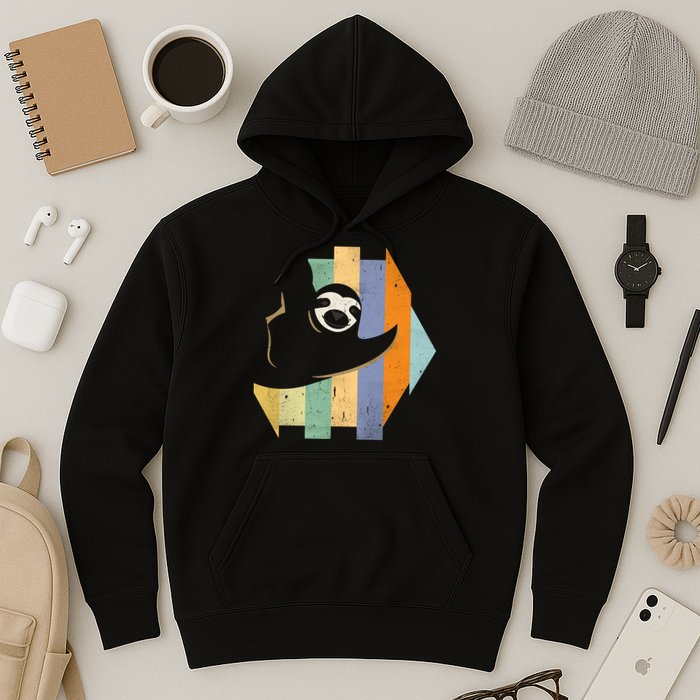 Retro Hanging Sloth Hoodie