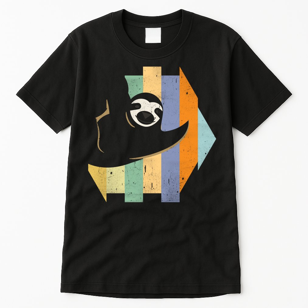 Retro Hanging Sloth Tall T-Shirt