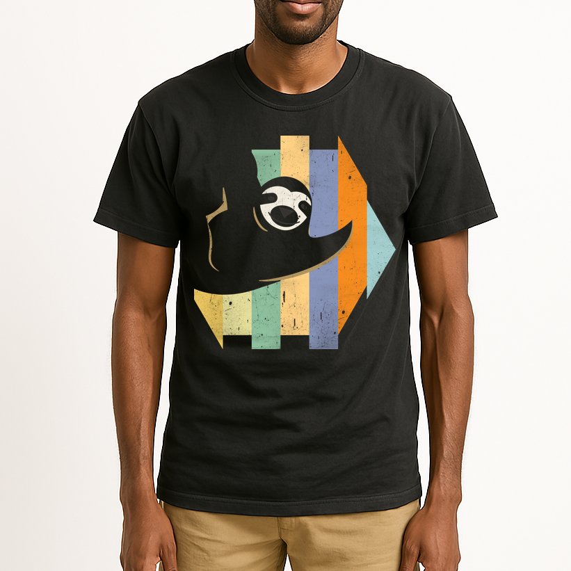 Retro Hanging Sloth Tall T-Shirt