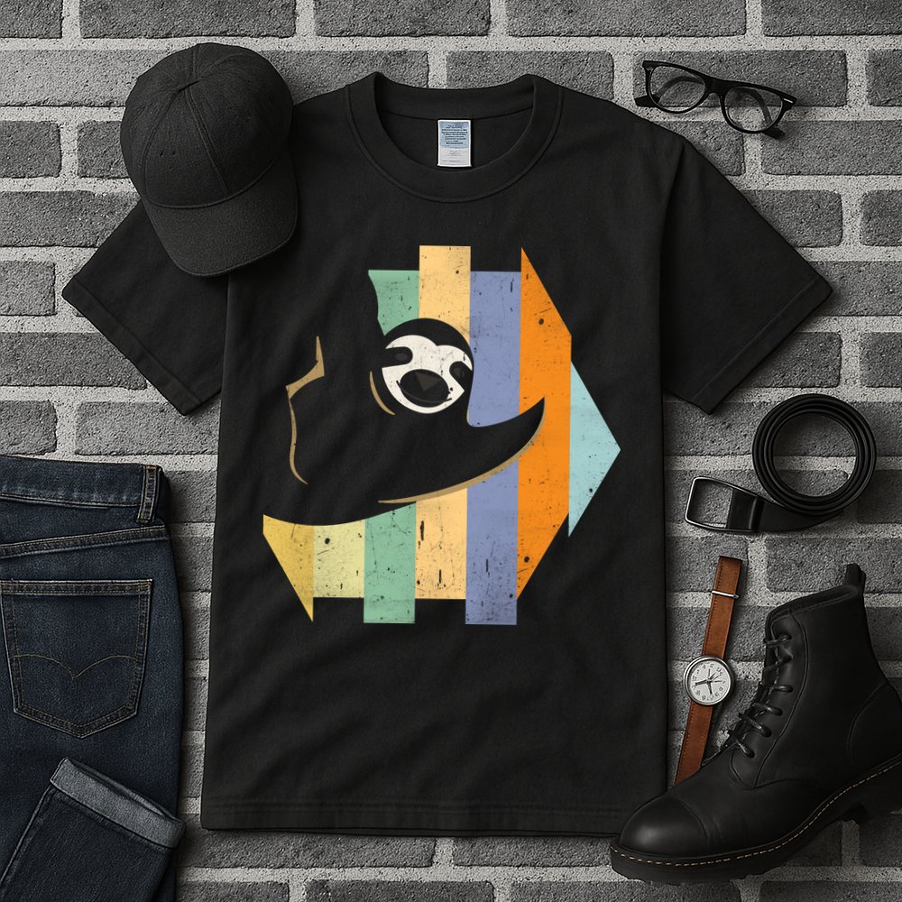 Retro Hanging Sloth Tall T-Shirt