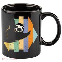 Retro Hanging Sloth 11oz C Handle Ceramic Mug