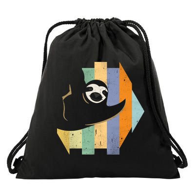 Retro Hanging Sloth Drawstring Bag