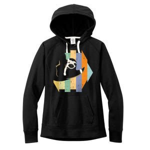 Retro Hanging Sloth Women's Fleece Hoodie