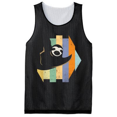 Retro Hanging Sloth Mesh Reversible Basketball Jersey Tank