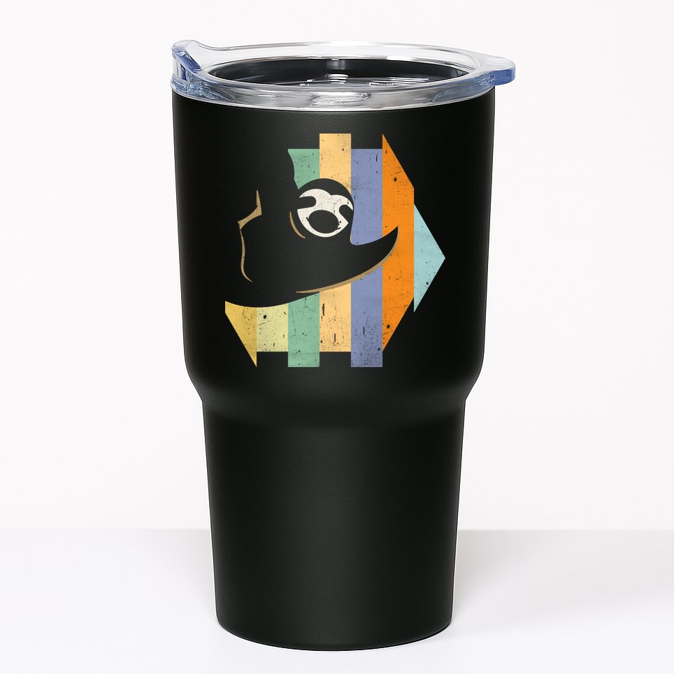 Retro Hanging Sloth Tumbler