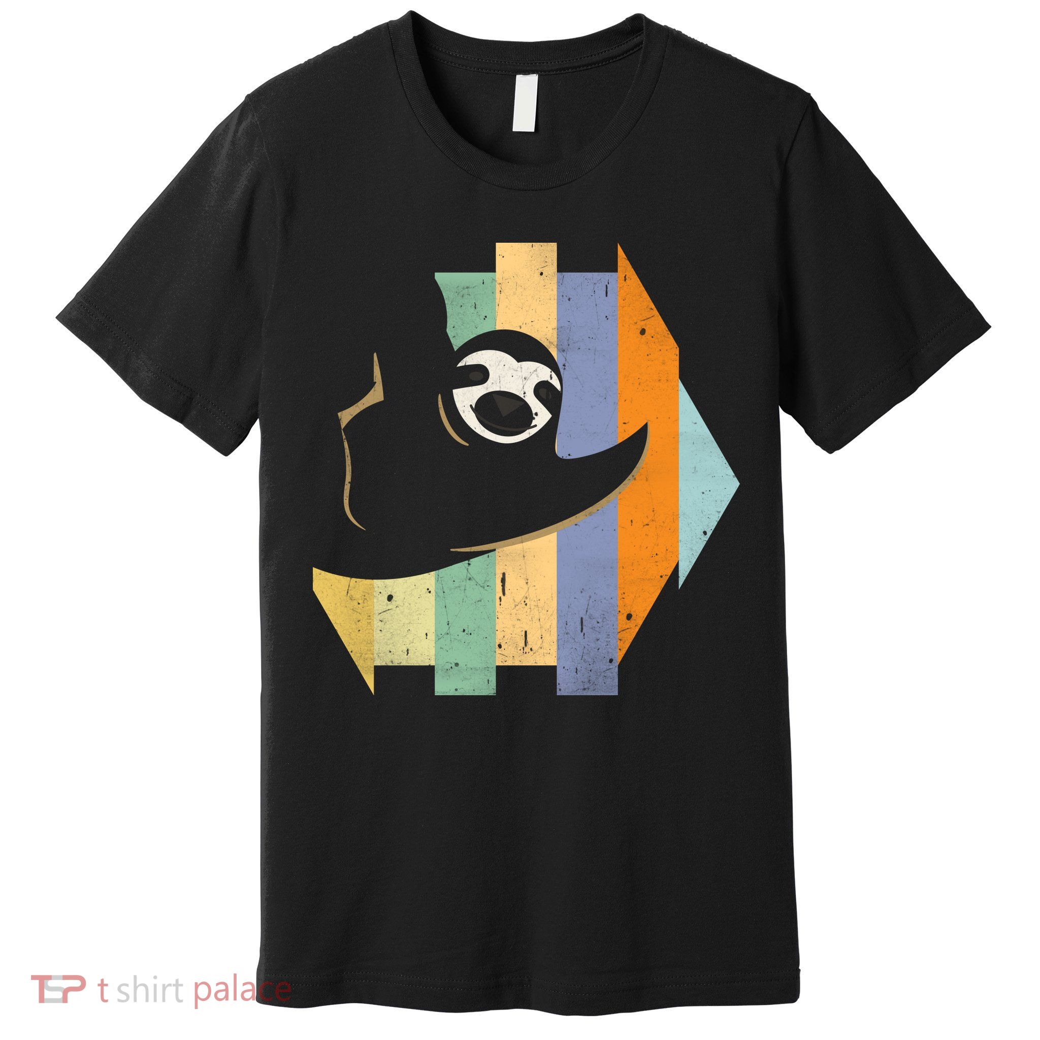 Retro Hanging Sloth Premium T-Shirt