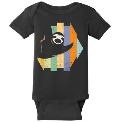 Retro Hanging Sloth Baby Bodysuit