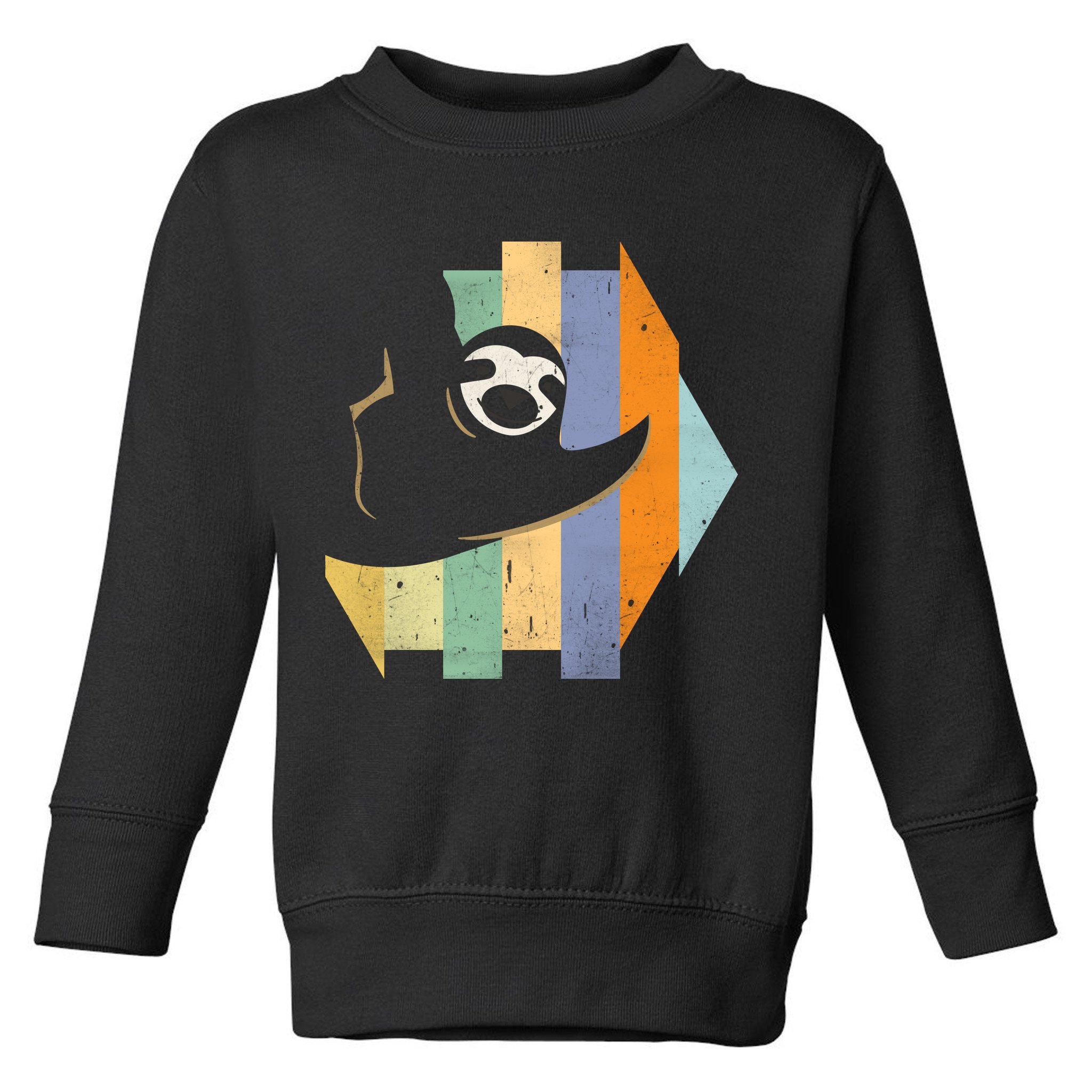 Retro Hanging Sloth Toddler Sweatshirt