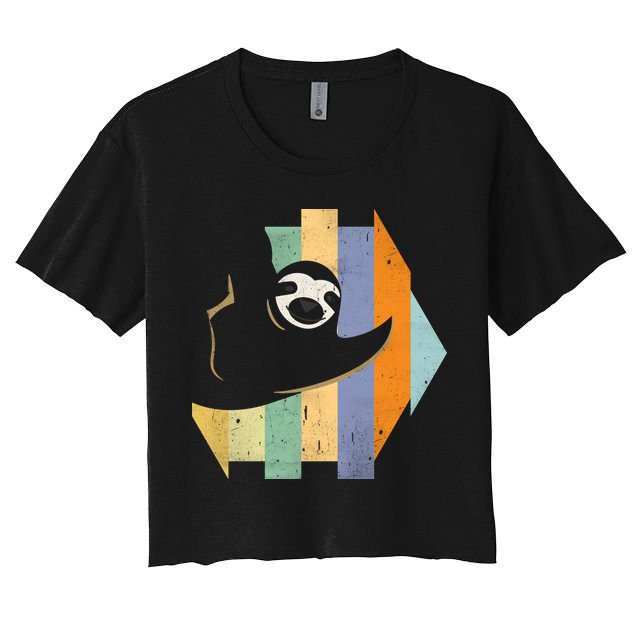 Retro Hanging Sloth Crop Top
