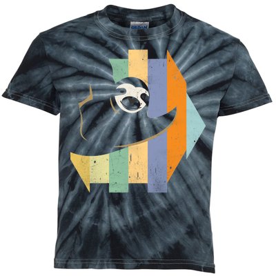 Retro Hanging Sloth Kids Tie-Dye T-Shirt