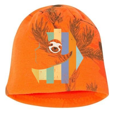 Retro Hanging Sloth Kati - Camo Knit Beanie