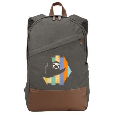 Retro Hanging Sloth Cotton Canvas Backpack