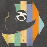 Retro Hanging Sloth Vector Backpack