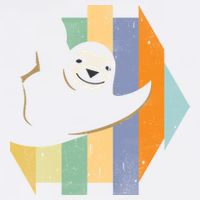 Retro Hanging Sloth Garment-Dyed Sweatshirt
