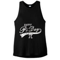 Retro Happy Pi Day 3.14 March 14th Math Geek Ladies PosiCharge Tri-Blend Wicking Tank