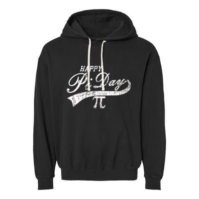 Retro Happy Pi Day 3.14 March 14th Math Geek Garment-Dyed Fleece Hoodie