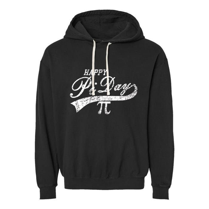 Retro Happy Pi Day 3.14 March 14th Math Geek Garment-Dyed Fleece Hoodie