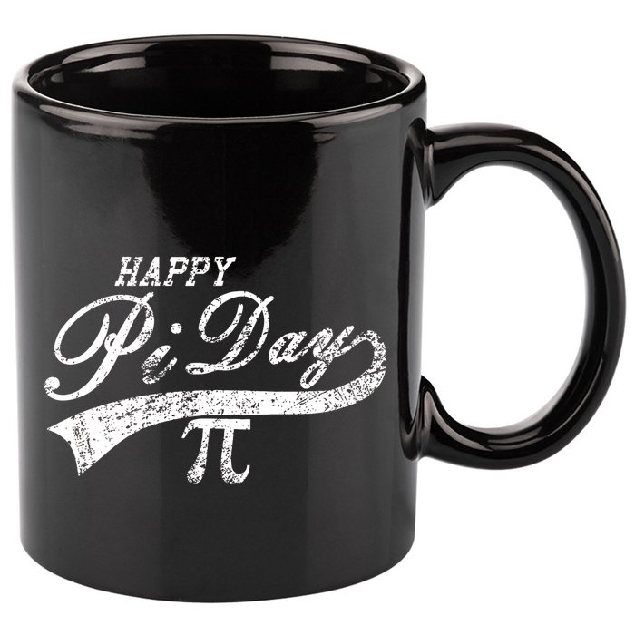 Retro Happy Pi Day 3.14 March 14th Math Geek 11oz C Handle Ceramic Mug