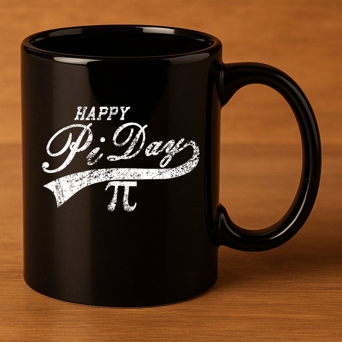 Retro Happy Pi Day 3.14 March 14th Math Geek 11oz C Handle Ceramic Mug
