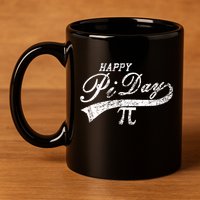 Retro Happy Pi Day 3.14 March 14th Math Geek 11oz C Handle Ceramic Mug