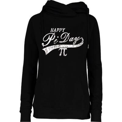 Retro Happy Pi Day 3.14 March 14th Math Geek Womens Funnel Neck Pullover Hood