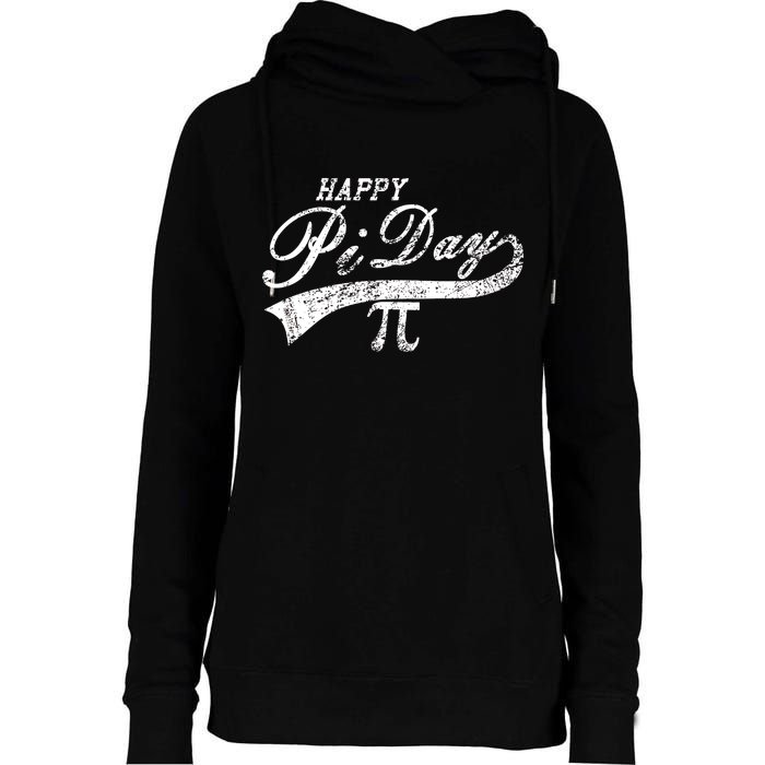 Retro Happy Pi Day 3.14 March 14th Math Geek Womens Funnel Neck Pullover Hood