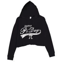 Retro Happy Pi Day 3.14 March 14th Math Geek Crop Fleece Hoodie