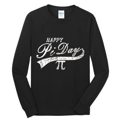 Retro Happy Pi Day 3.14 March 14th Math Geek Tall Long Sleeve T-Shirt