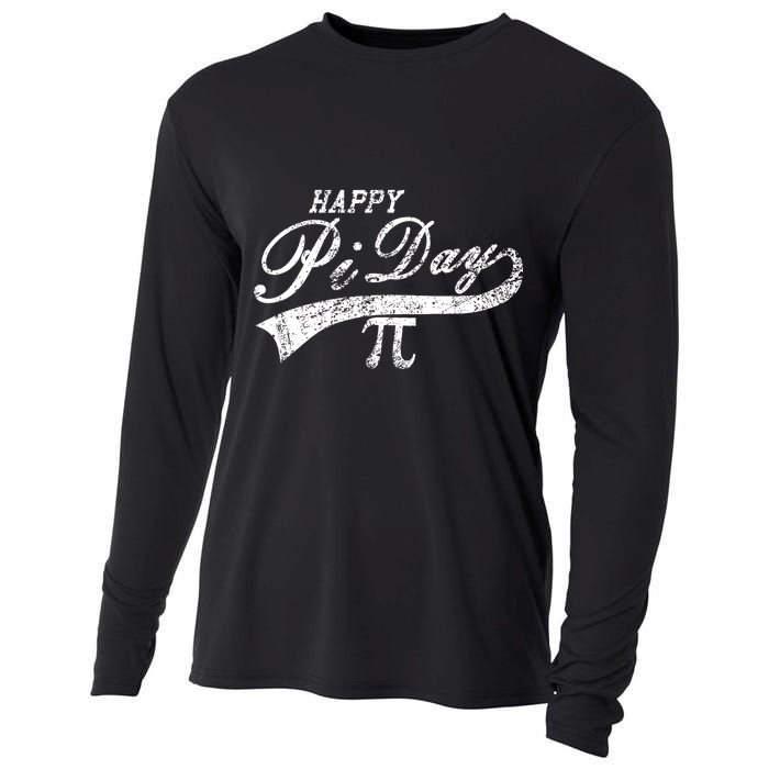 Retro Happy Pi Day 3.14 March 14th Math Geek Cooling Performance Long Sleeve Crew