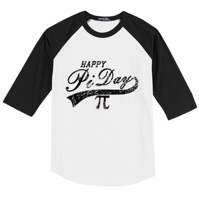 Retro Happy Pi Day 3.14 March 14th Math Geek Baseball Sleeve Shirt