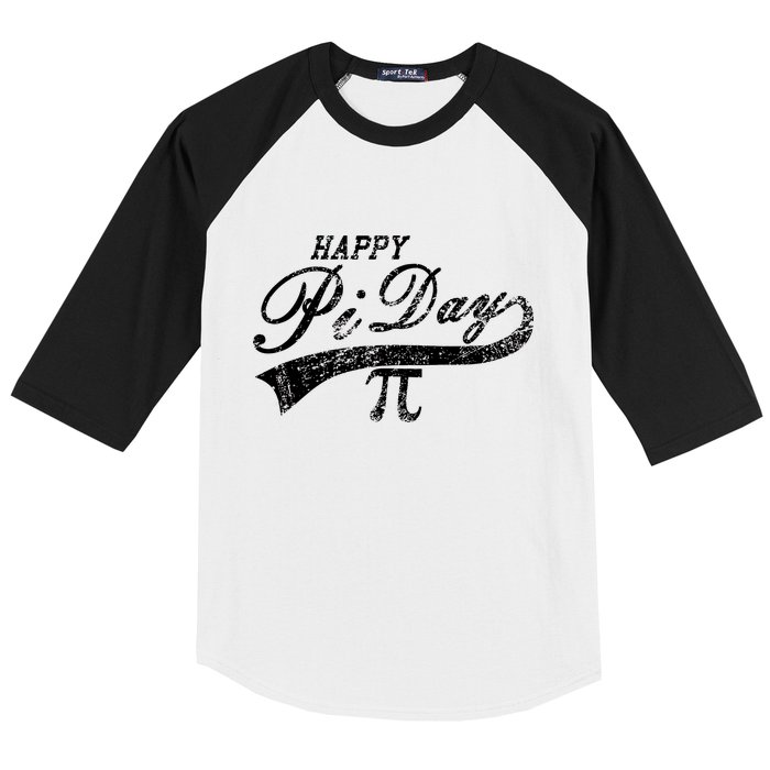 Retro Happy Pi Day 3.14 March 14th Math Geek Baseball Sleeve Shirt