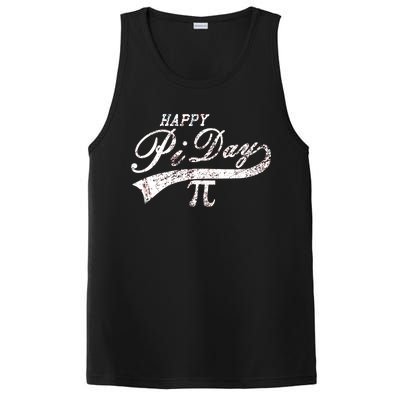 Retro Happy Pi Day 3.14 March 14th Math Geek PosiCharge Competitor Tank