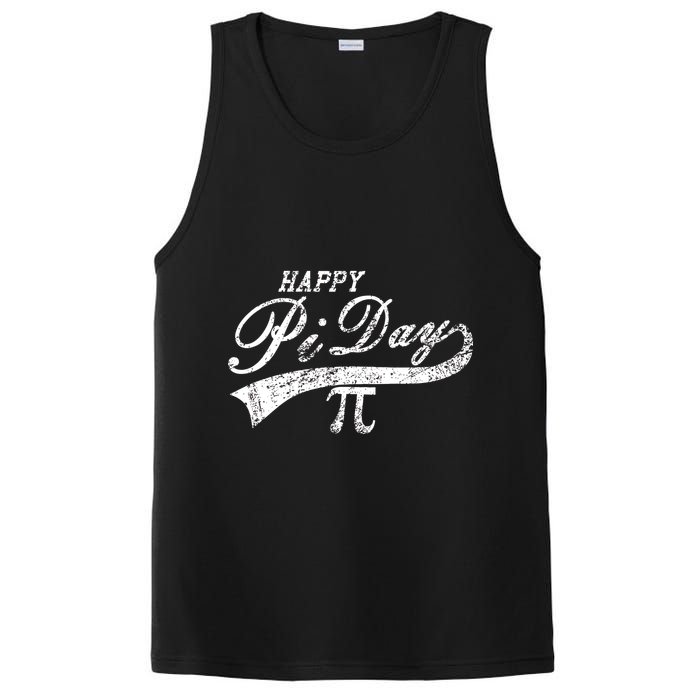 Retro Happy Pi Day 3.14 March 14th Math Geek PosiCharge Competitor Tank