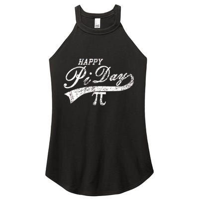 Retro Happy Pi Day 3.14 March 14th Math Geek Women's Perfect Tri Rocker Tank