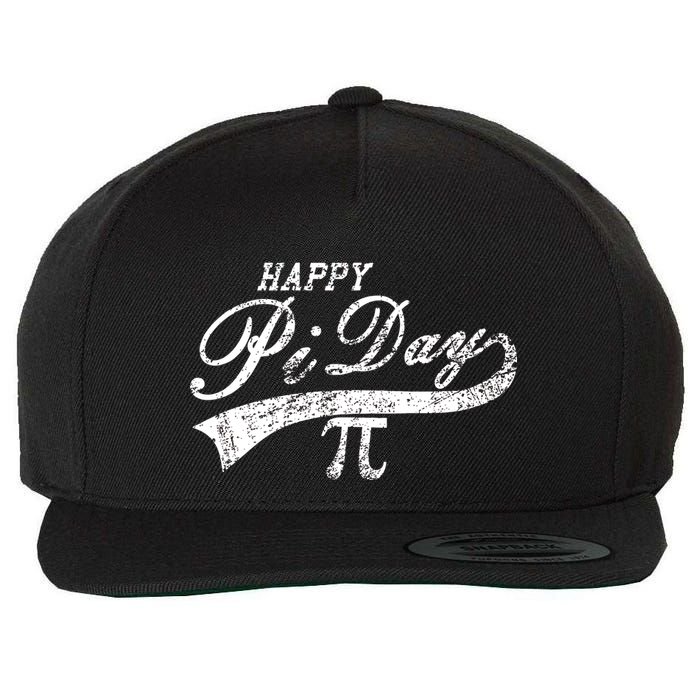 Retro Happy Pi Day 3.14 March 14th Math Geek Wool Snapback Cap