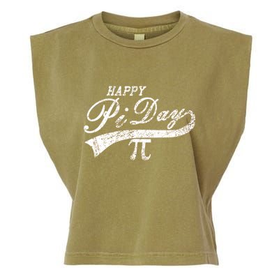 Retro Happy Pi Day 3.14 March 14th Math Geek Garment-Dyed Women's Muscle Tee