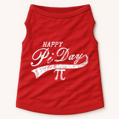 Retro Happy Pi Day 3.14 March 14th Math Geek Doggie Tank
